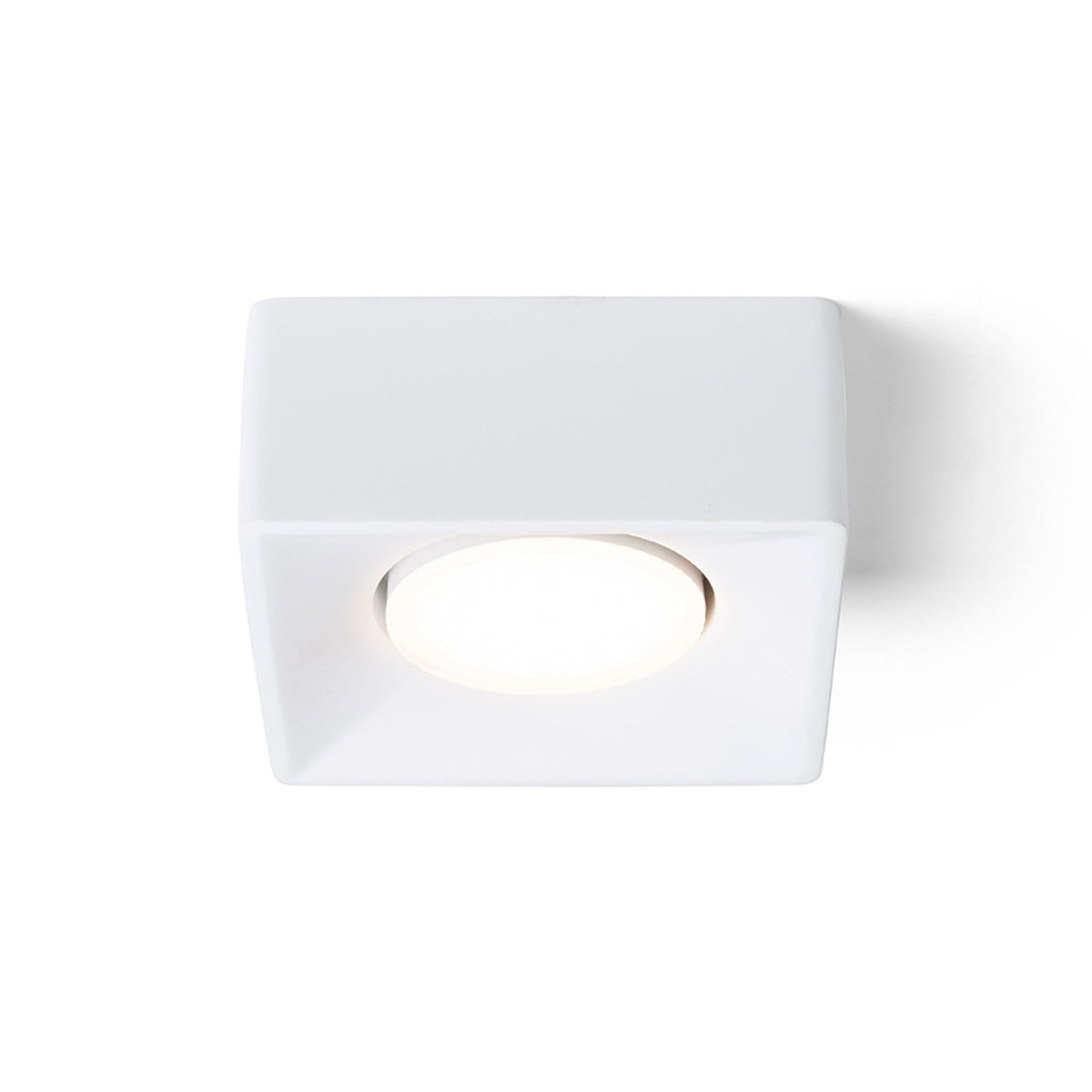 FRAM SQ | vierkante gipsen plafondlamp | GX53 | overschilderbaar 13,5 cm | met of zonder lichtbron