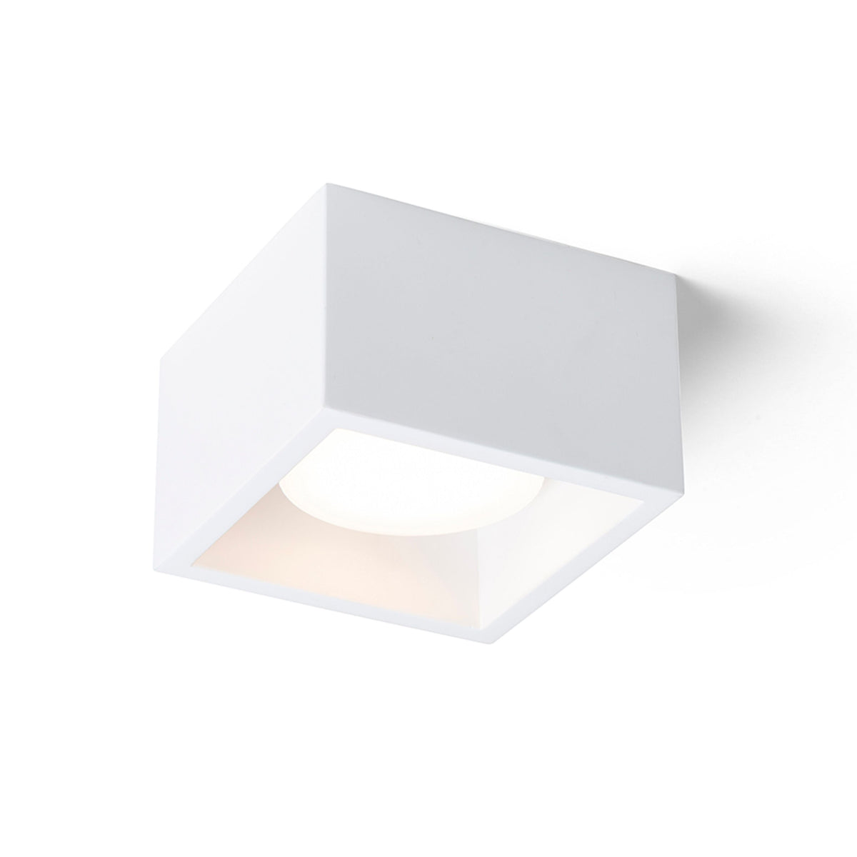LOKA | vierkante gipsen plafondlamp | GX53 | overschilderbaar 11 cm | met of zonder lichtbron