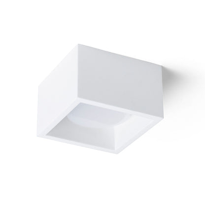 LOKA | vierkante gipsen plafondlamp | GX53 | overschilderbaar 11 cm | met of zonder lichtbron