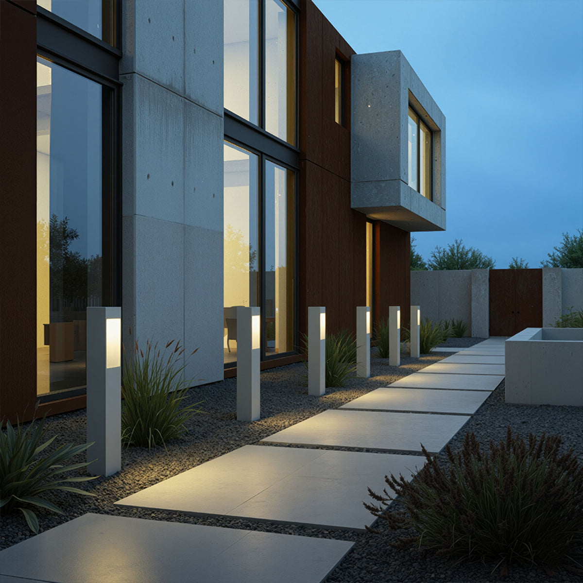 TORIN 60 | square bollard light 60 cm | LED 7W 580lm 3000K | IP65 | black or light grey