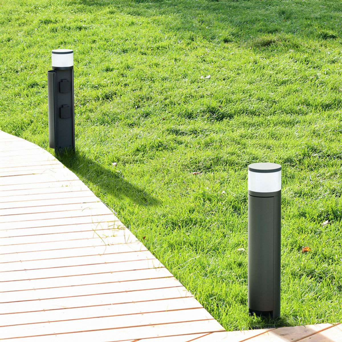 JEAN 50 | tuinsokkel met 2 stopcontacten | G9 | IP54 | antraciet | met of zonder lichtbron