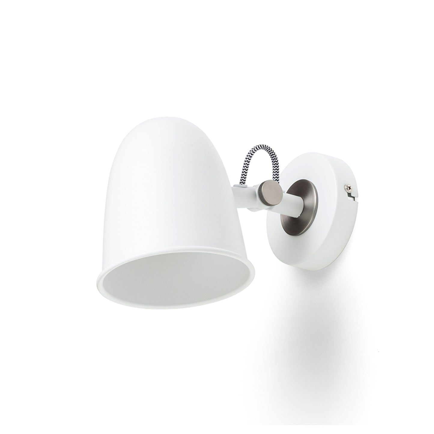 DANNY wandlamp wit mat nikkel