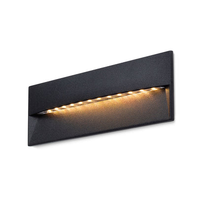 REP 18 inbouw wandlamp buiten zwart zijaanzicht