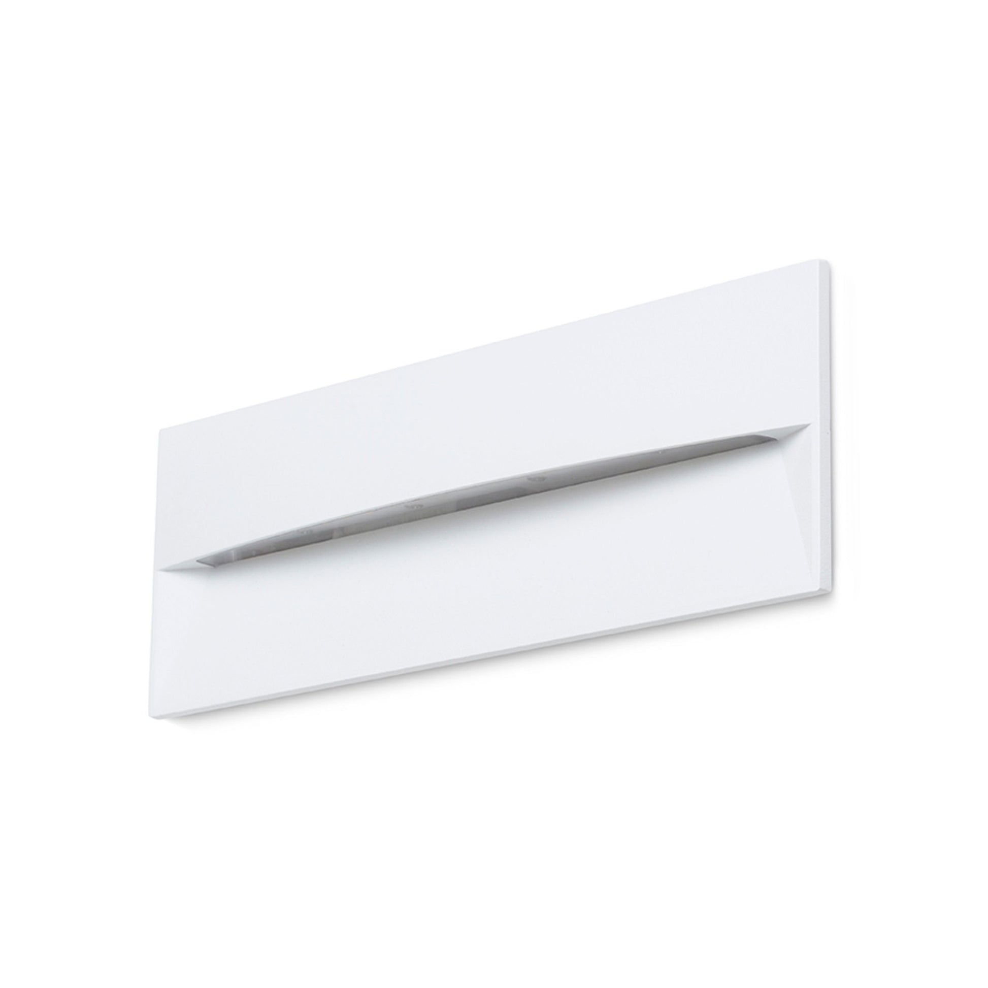 REP 27 inbouw wandlamp buiten wit gemonteerd