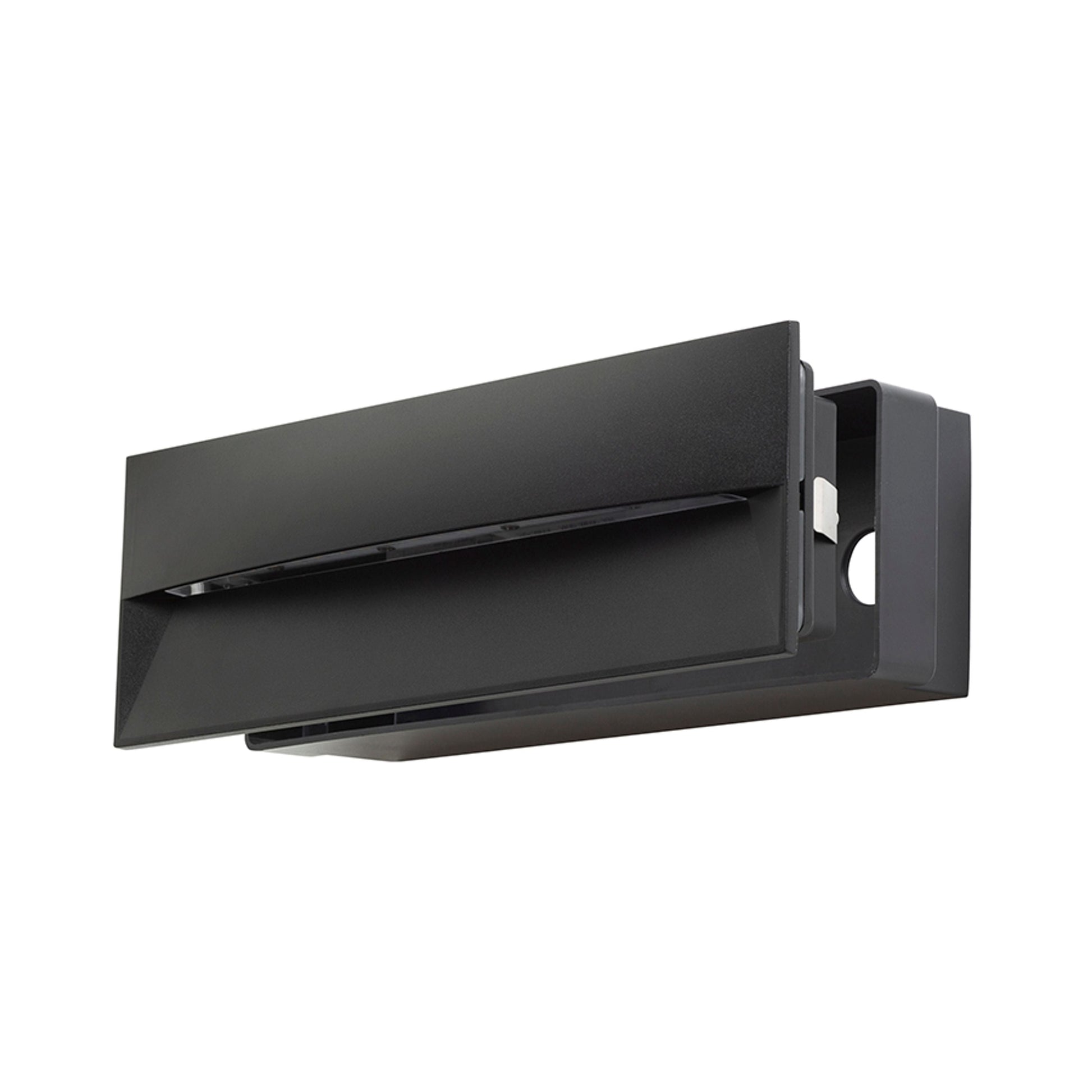 REP 27 inbouw wandlamp buiten zwart zijaanzicht