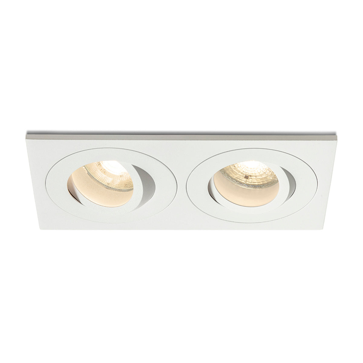 GALO II | dubbele inbouwspot badkamer | 2x GU10 | IP65 wit of zwart | met of zonder lichtbron