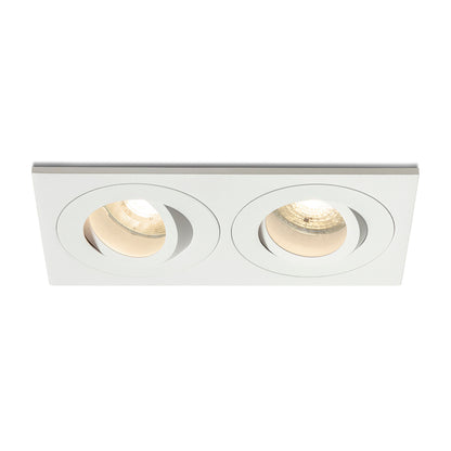 GALO II | dubbele inbouwspot badkamer | 2x GU10 | IP65 wit of zwart | met of zonder lichtbron