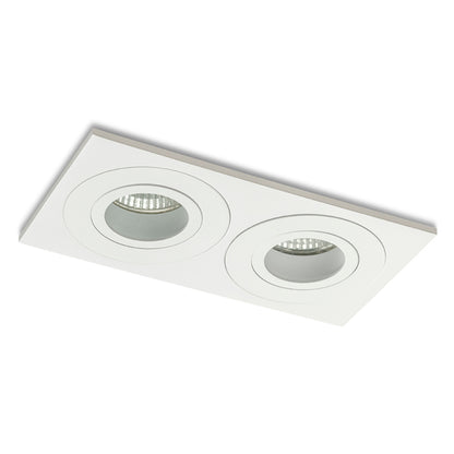 GALO II | dubbele inbouwspot badkamer | 2x GU10 | IP65 wit of zwart | met of zonder lichtbron
