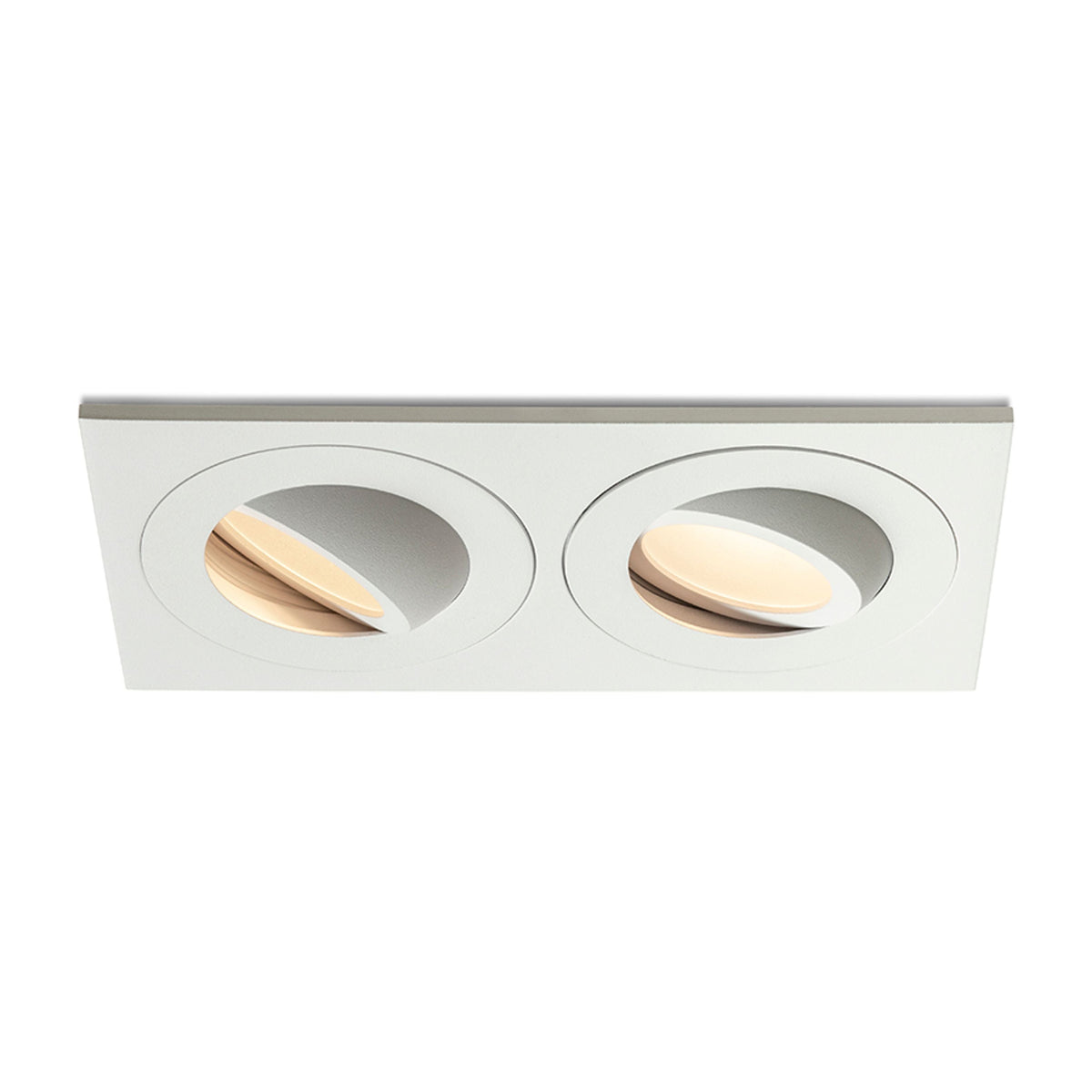 GALO II | dubbele inbouwspot badkamer | 2x GU10 | IP65 wit of zwart | met of zonder lichtbron