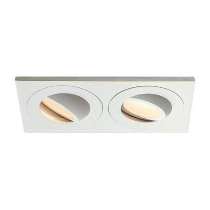 GALO II | dubbele inbouwspot badkamer | 2x GU10 | IP65 wit of zwart | met of zonder lichtbron
