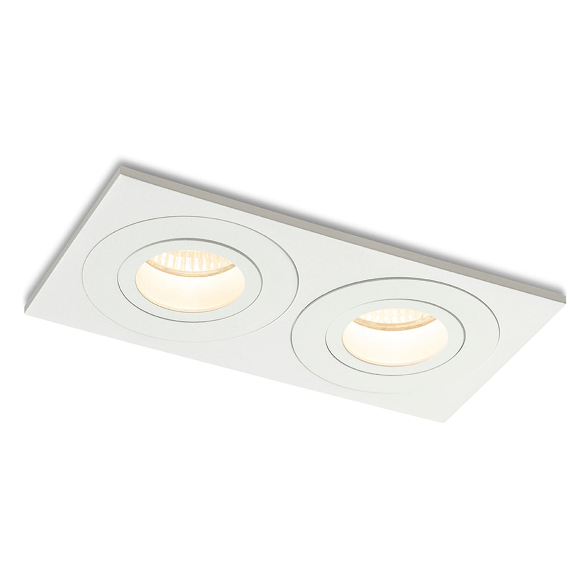 GALO II | dubbele inbouwspot badkamer | 2x GU10 | IP65 wit of zwart | met of zonder lichtbron