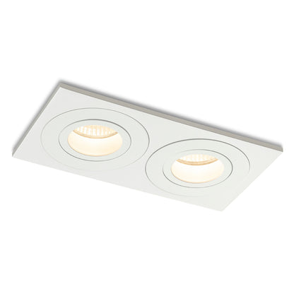 GALO II | dubbele inbouwspot badkamer | 2x GU10 | IP65 wit of zwart | met of zonder lichtbron