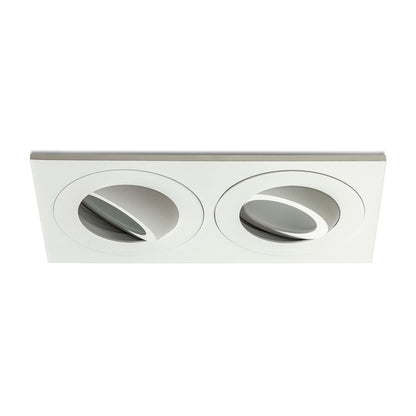 GALO II | dubbele inbouwspot badkamer | 2x GU10 | IP65 wit of zwart | met of zonder lichtbron