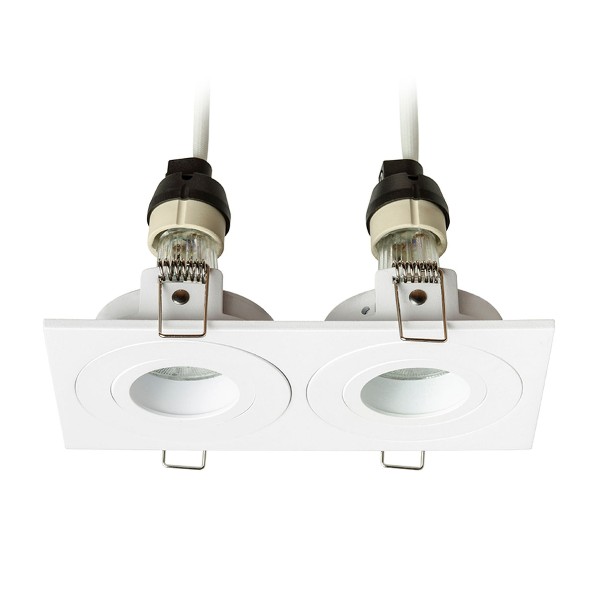 GALO II | dubbele inbouwspot badkamer | 2x GU10 | IP65 wit of zwart | met of zonder lichtbron