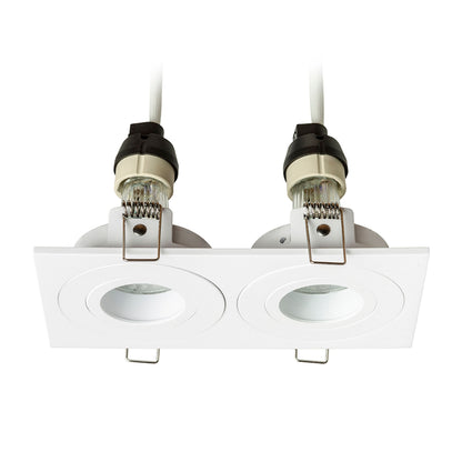 GALO II | dubbele inbouwspot badkamer | 2x GU10 | IP65 wit of zwart | met of zonder lichtbron