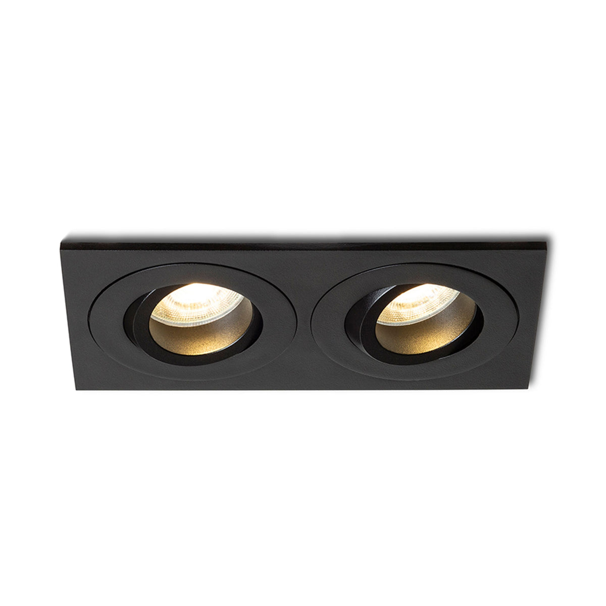 GALO II | dubbele inbouwspot badkamer | 2x GU10 | IP65 wit of zwart | met of zonder lichtbron