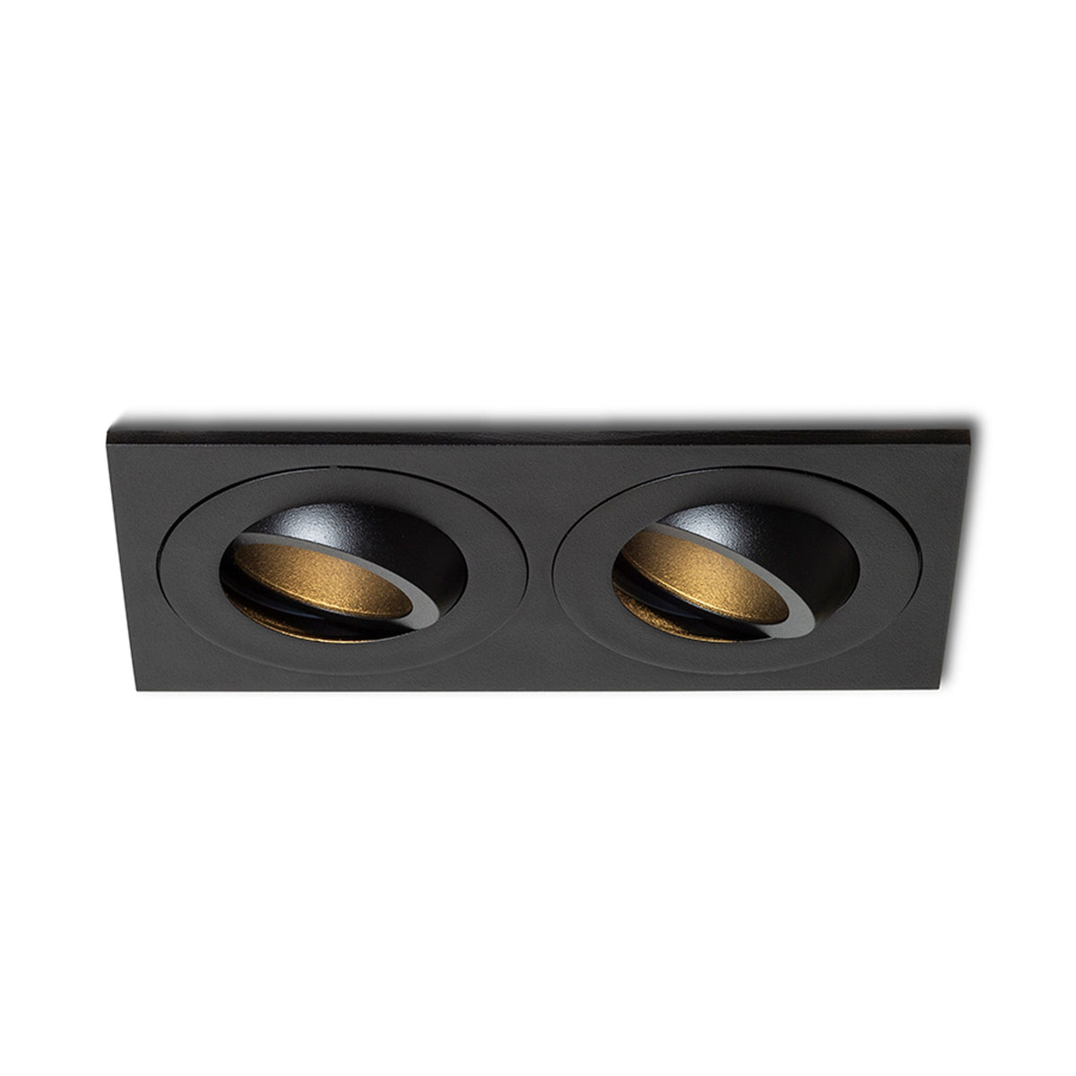 GALO II | dubbele inbouwspot badkamer | 2x GU10 | IP65 wit of zwart | met of zonder lichtbron