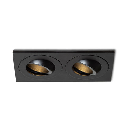 GALO II | dubbele inbouwspot badkamer | 2x GU10 | IP65 wit of zwart | met of zonder lichtbron