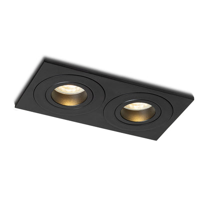 GALO II | dubbele inbouwspot badkamer | 2x GU10 | IP65 wit of zwart | met of zonder lichtbron