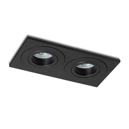 GALO II | dubbele inbouwspot badkamer | 2x GU10 | IP65 wit of zwart | met of zonder lichtbron