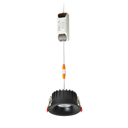 FLEUR DIMM | foco empotrable regulable para baño | LED integrada de 15 W, 3000 K | IP54 blanco o negro