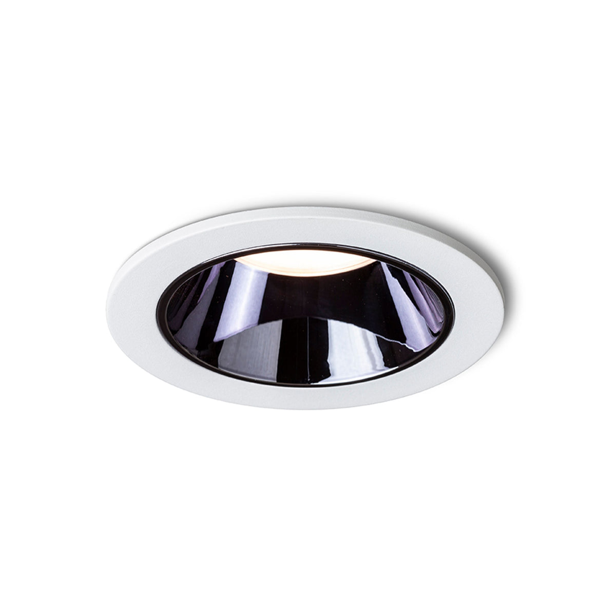 ANSEL | inbouwspot met sierreflector | geintegreerde LED 12W 3000K | wit met zwart chroom
