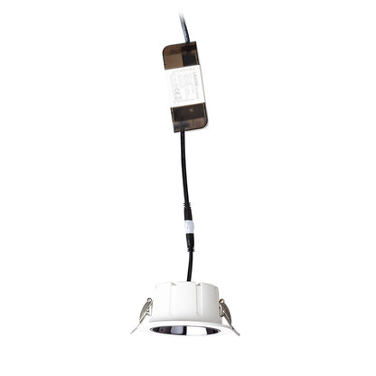 ANSEL | inbouwspot met sierreflector | geintegreerde LED 12W 3000K | wit met zwart chroom