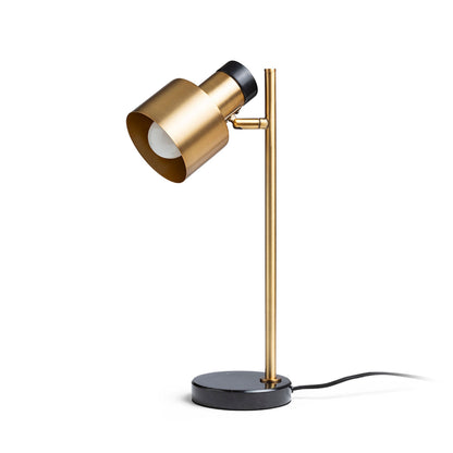 DIVINA | messing tafellamp met zwart marmerdecor | E27 max 5W | 48 cm