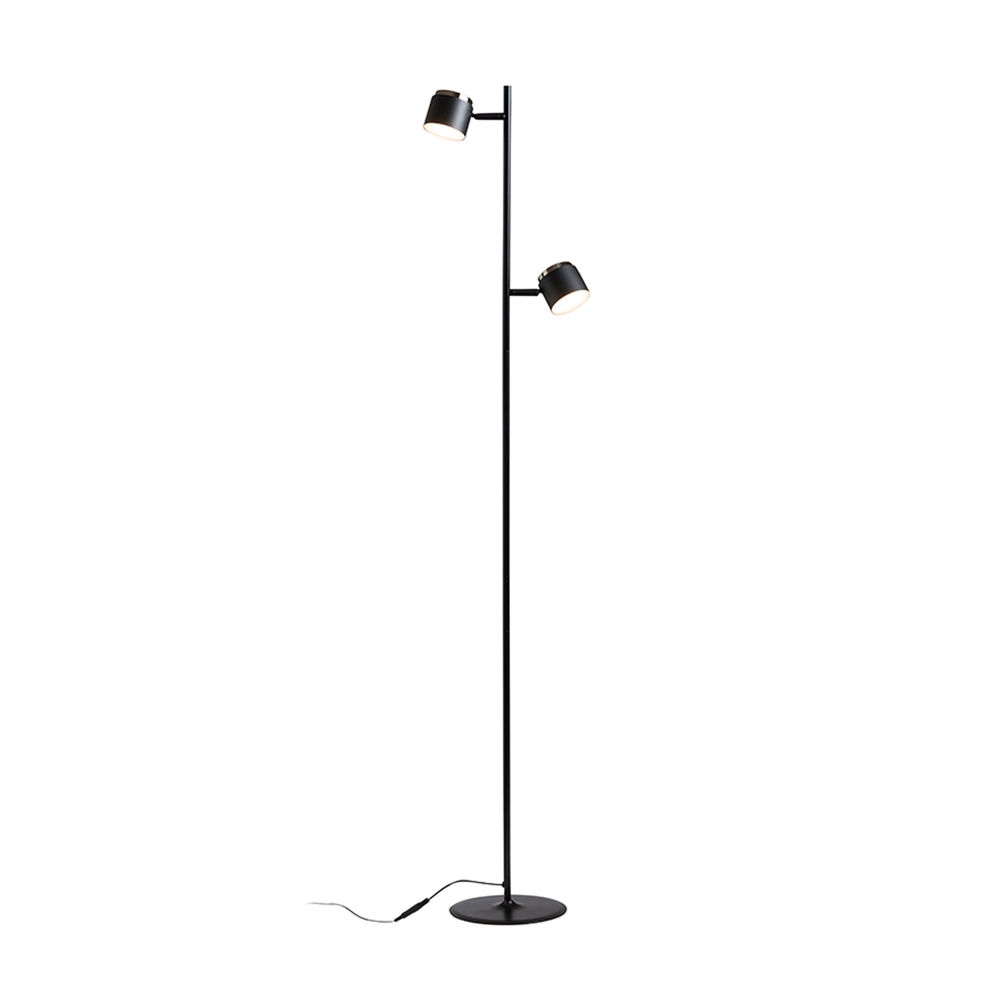NOVA LED vloerlamp zwart chroom