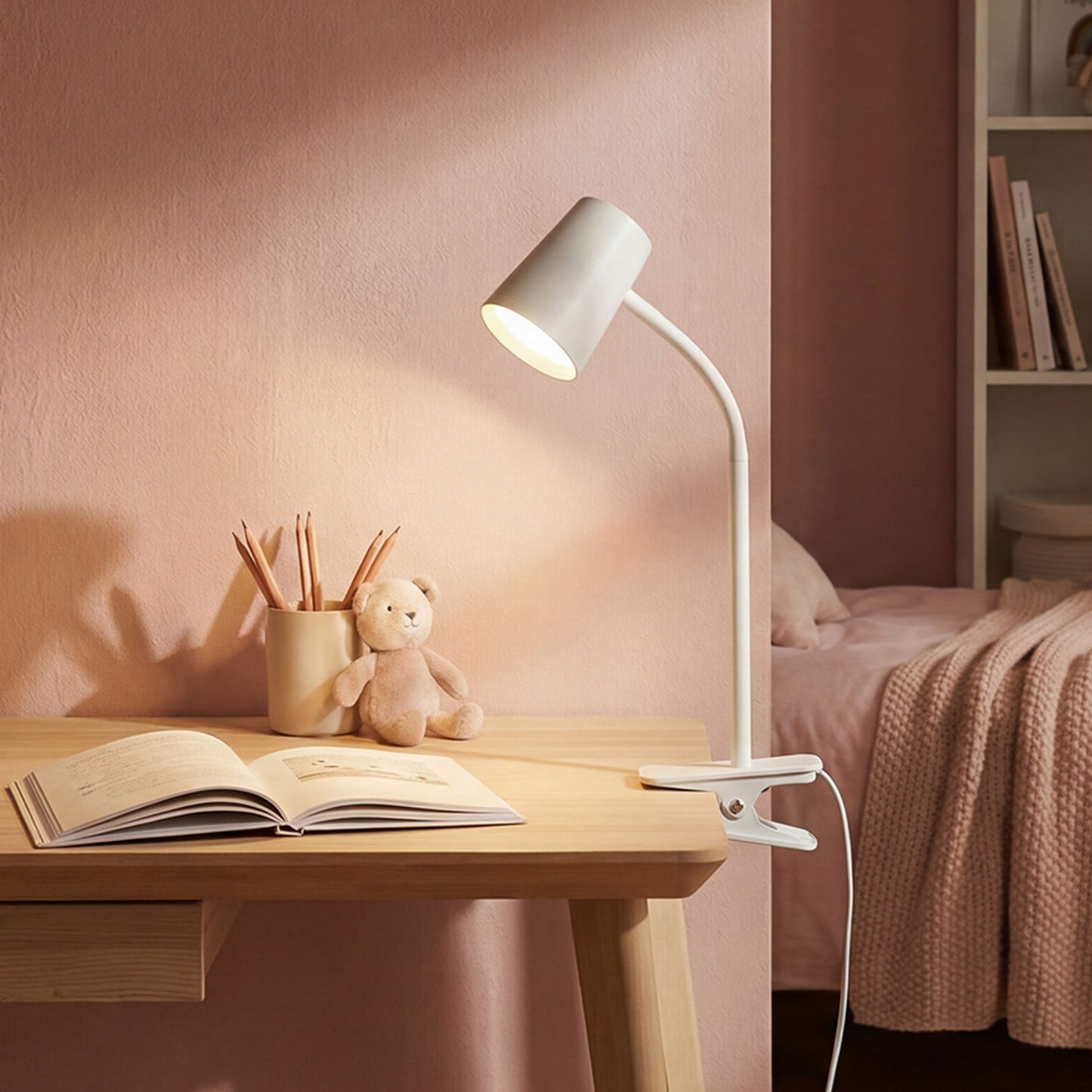 VERINA op knijper | LED klemlamp met touchdimmer | 4,5W 3000K 550lm | 2 kleuren