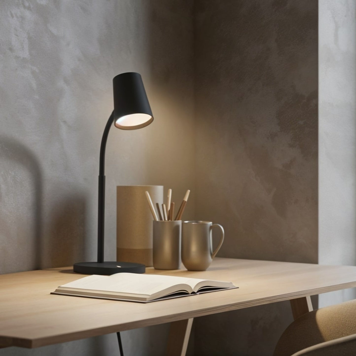 VERINA | tafellamp met LED, zwanenhals en touchdimmer | 4,5W 3000K | 39 cm | 2 kleuren