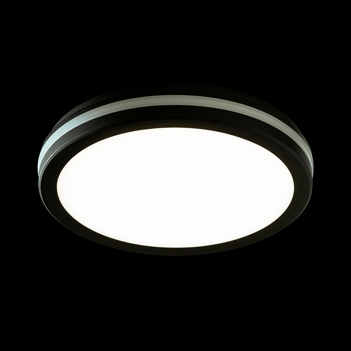 SONO 30 | rund utenpåliggende LED-taklampe 30 cm | 30W 3300lm CCT | IP65 | svart
