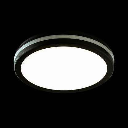 SONO 30 | rund utenpåliggende LED-taklampe 30 cm | 30W 3300lm CCT | IP65 | svart