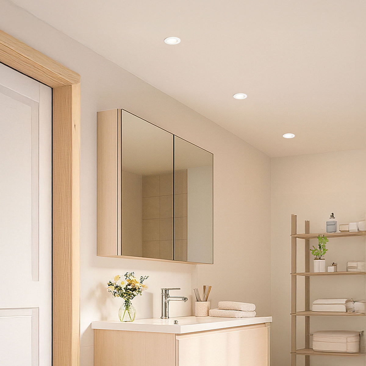 NONO | dimbare inbouwspot badkamer | geintegreerde LED 7W 3000K | IP65 wit of zwart