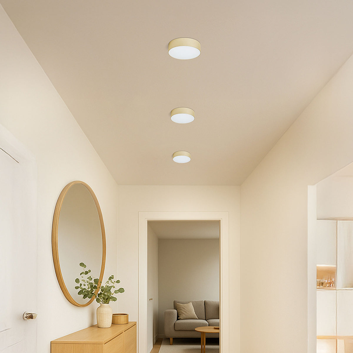 LARISA R 22 | okrągła lampa sufitowa LED | 20W 1500lm | regulowana barwa światła CCT | 22 cm