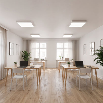 LARISA SQ 60 3CCT DIMM | lámpara de techo cuadrada grande | 100W 7500lm | 3 colores de luz y regulable | 60 x 60 cm