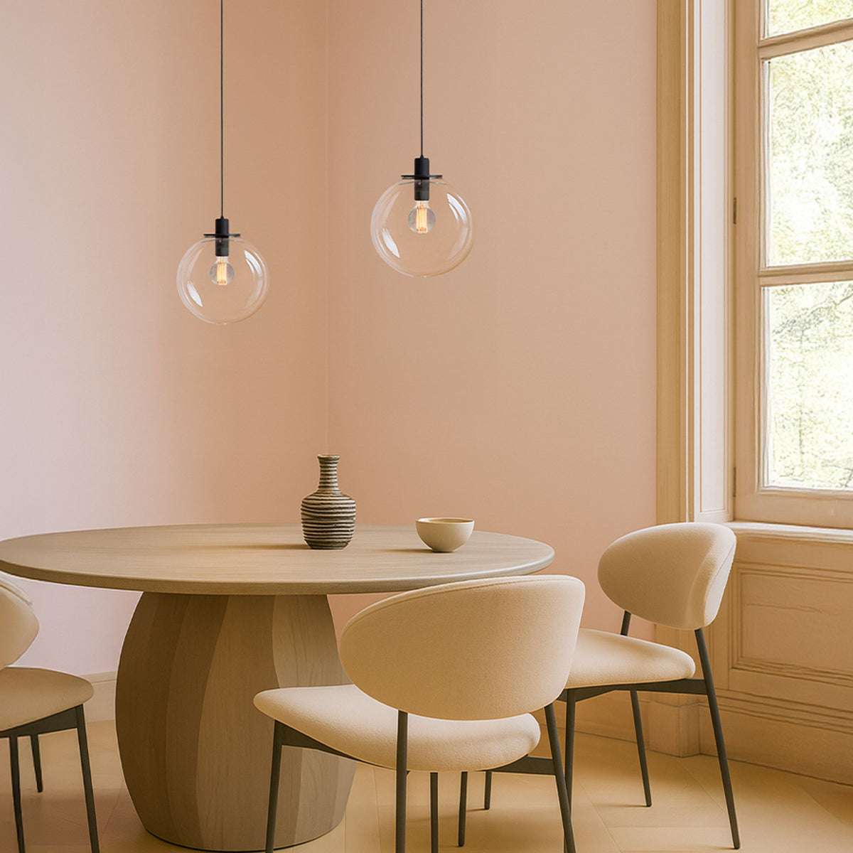 BOULDER 30 | glazen bol hanglamp | E27 | 30 cm | opaalglas of helder glas | met of zonder lichtbron
