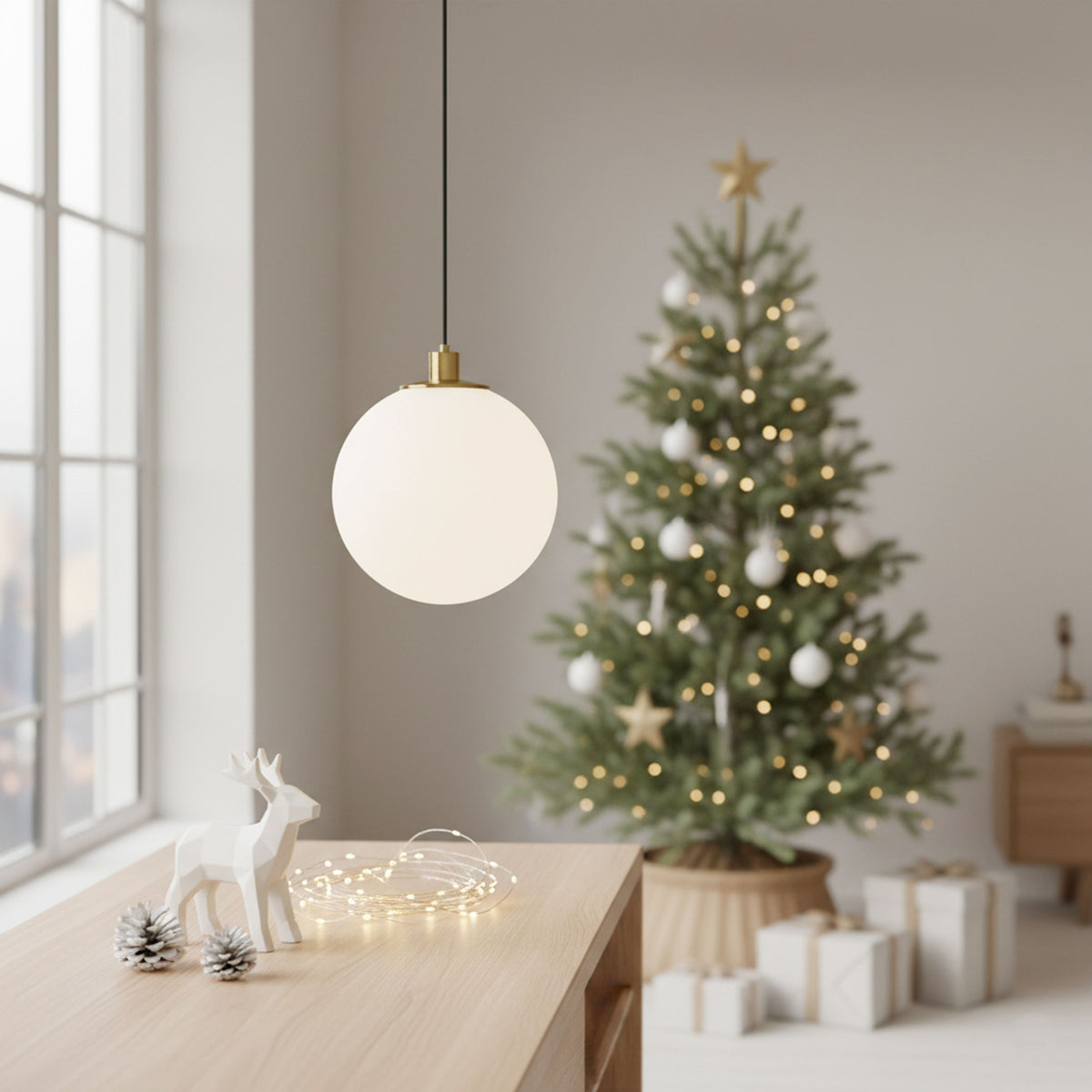 BOULDER 30 | glazen bol hanglamp | E27 | 30 cm | opaalglas of helder glas | met of zonder lichtbron