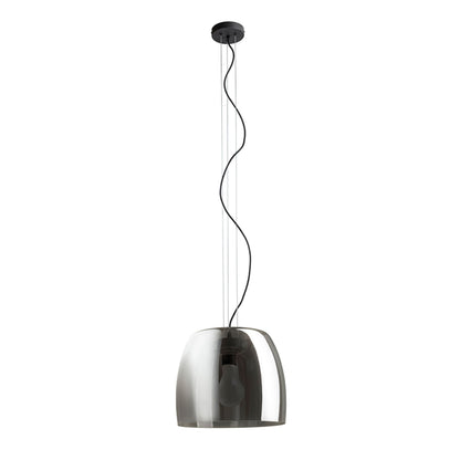 ORLANDO | designpendellampe i glass 35 cm | E27 | røykglass eller klart glass med svart | med eller uten lyskilde