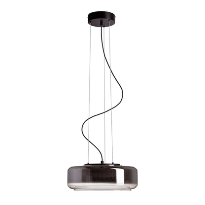NAOMI 35 | design LED-hengelampe med dobbel glasskjerm | 18 W 3000 K | røykglass