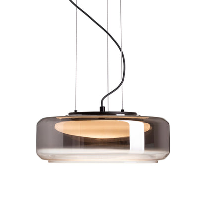NAOMI 35 | design LED-hengelampe med dobbel glasskjerm | 18 W 3000 K | røykglass