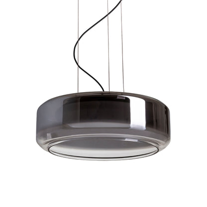 NAOMI 35 | design LED-hengelampe med dobbel glasskjerm | 18 W 3000 K | røykglass