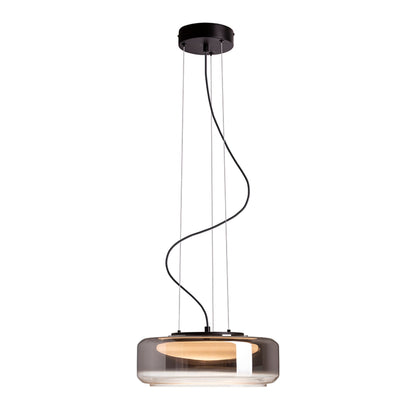 NAOMI 35 | design LED-hengelampe med dobbel glasskjerm | 18 W 3000 K | røykglass