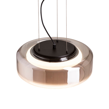NAOMI 35 | design LED-hengelampe med dobbel glasskjerm | 18 W 3000 K | røykglass