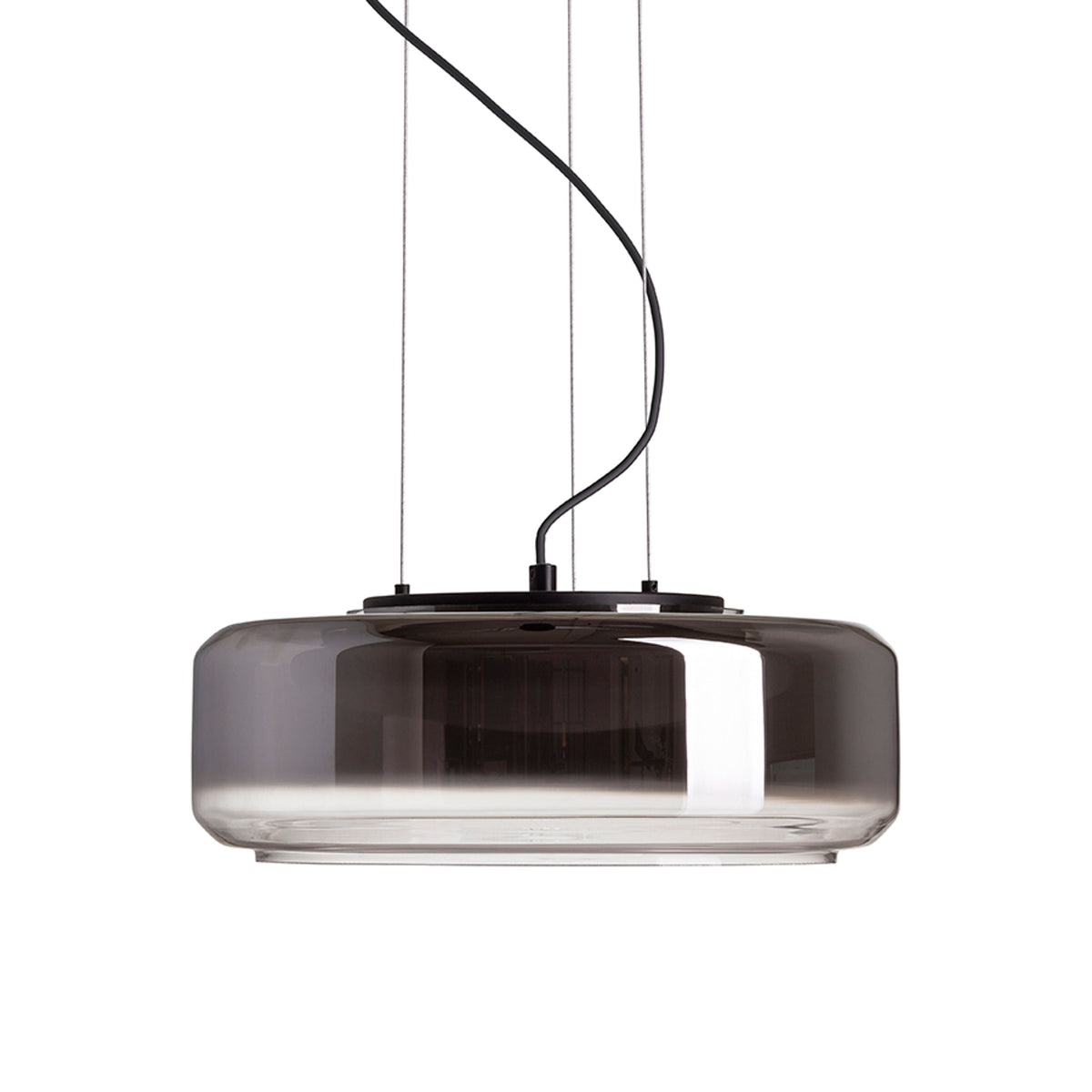 NAOMI 35 | design LED-hengelampe med dobbel glasskjerm | 18 W 3000 K | røykglass