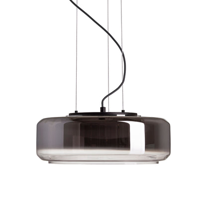 NAOMI 35 | design LED-hengelampe med dobbel glasskjerm | 18 W 3000 K | røykglass