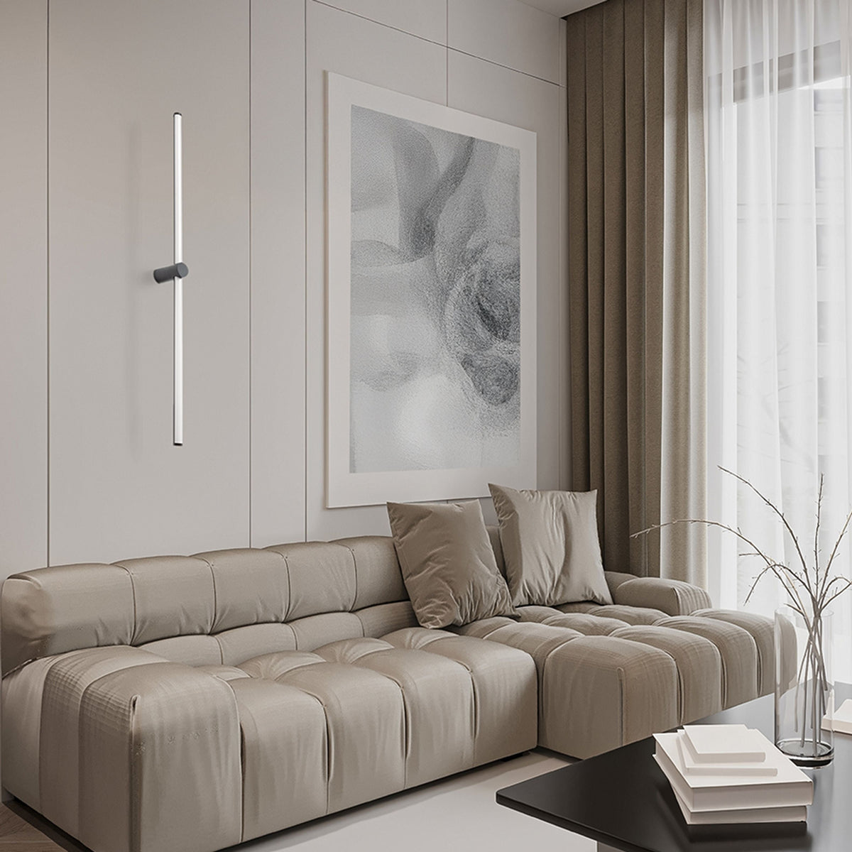 CLARIS 120 | opbouw LED staaflamp 120 cm | 12W 1010lm 3000K | zwart