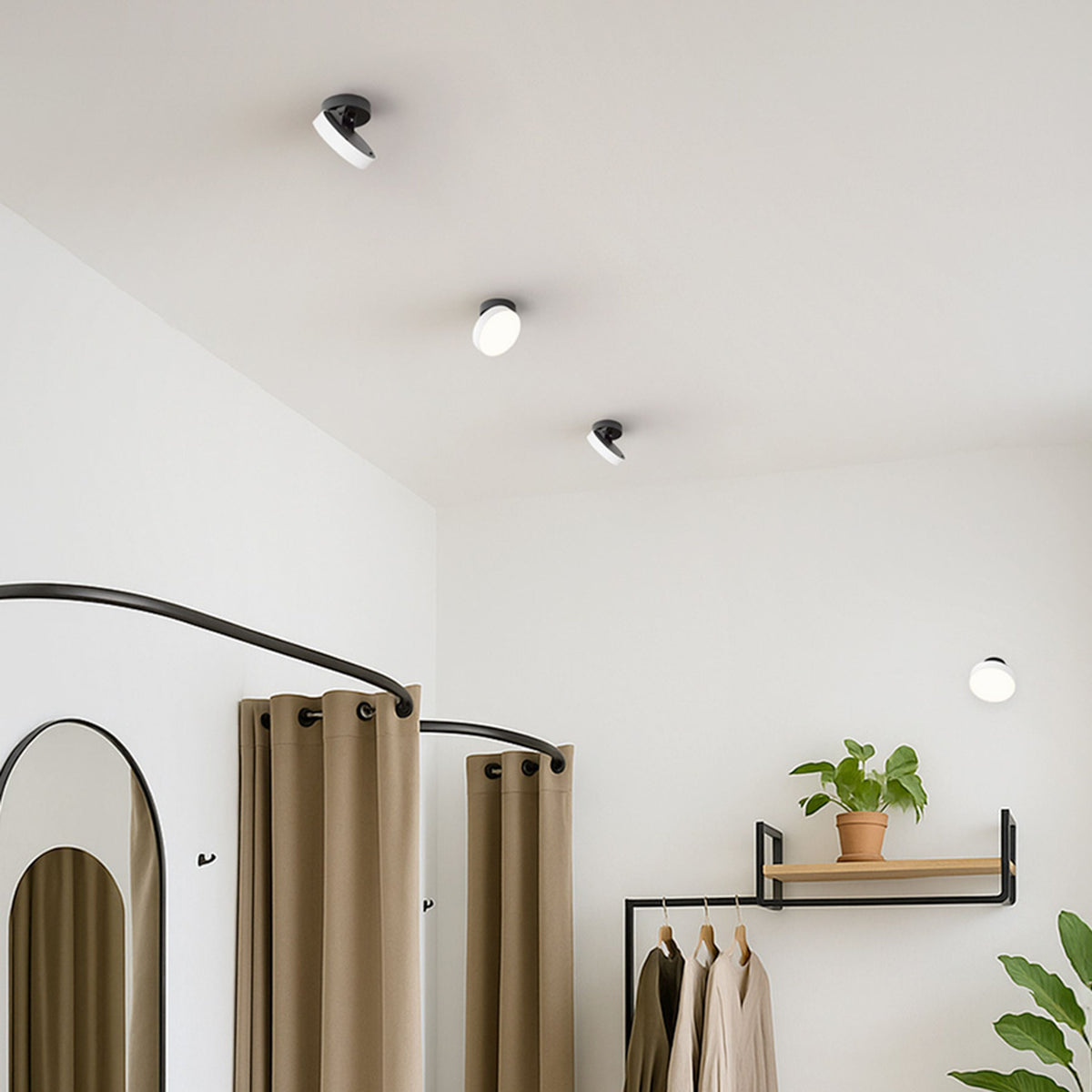 ARETHA | foco de superficie para pared y techo | LED integrada de 12 W y 3000 K | blanco-negro o negro