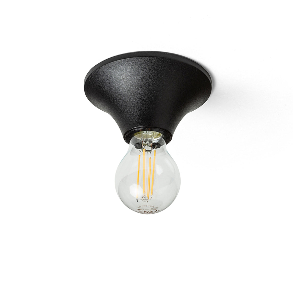 BOY | taklampe til bad | E27 | plast 12 cm | IP44 | svart | med eller uten lyskilde