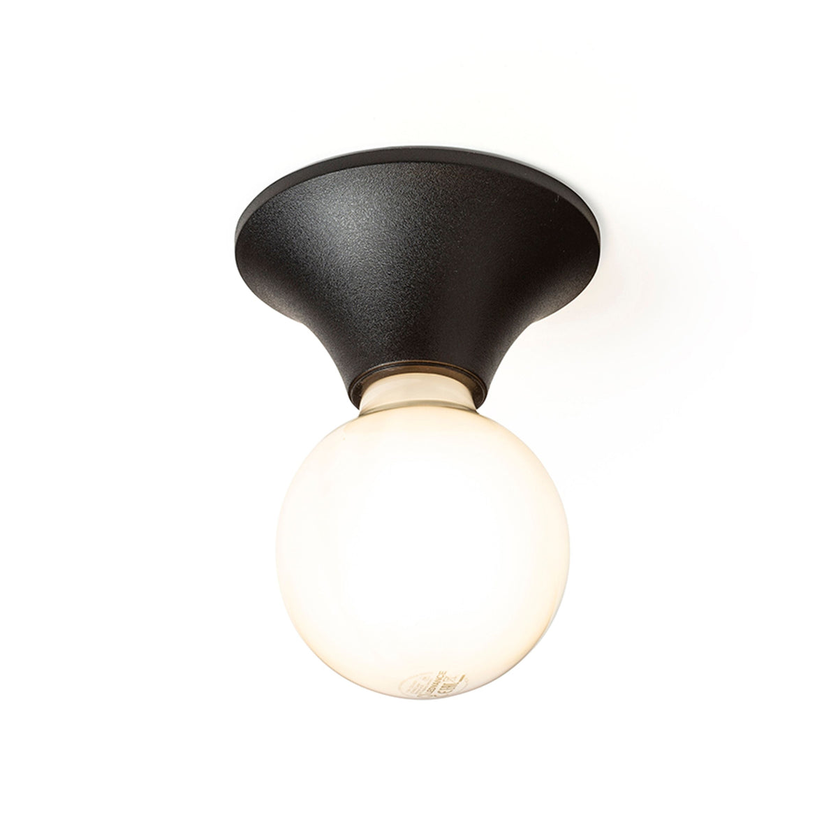 BOY | taklampe til bad | E27 | plast 12 cm | IP44 | svart | med eller uten lyskilde